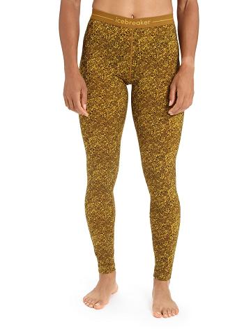 Base Layers Icebreaker Merino 200 Oasis Leggings Lichen Damskie Złote | PL 1106WNBY